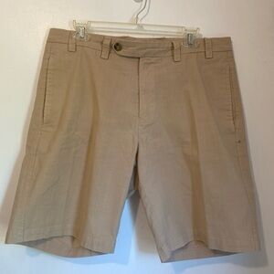 Mine Classic Beige Flat Front Shorts